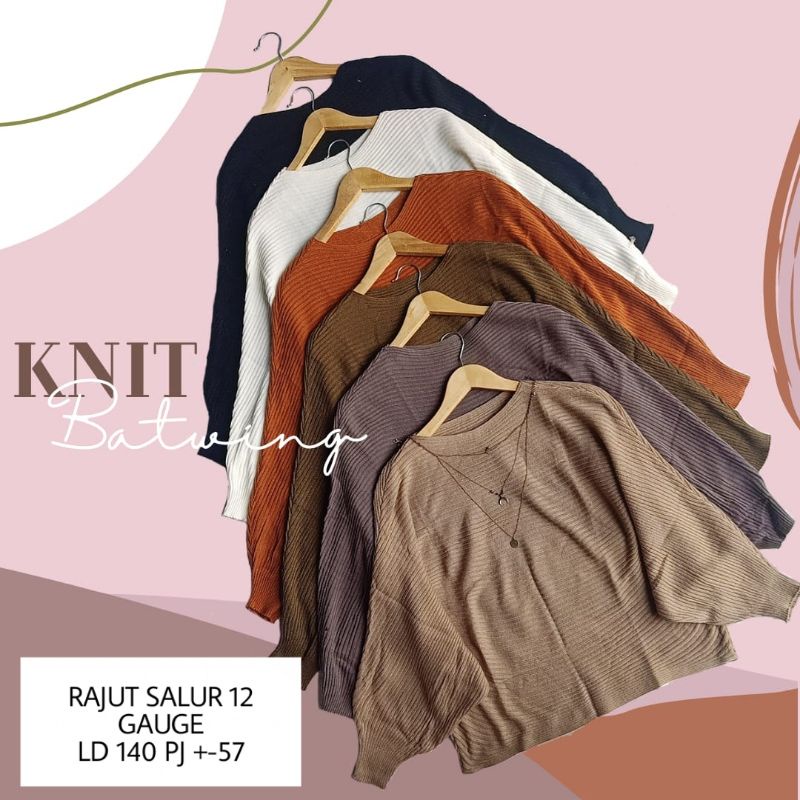 KNIT BATWING OVERSIZE // RAJUT BATWING LASPERAL // SWEATER RAJUT KALONG