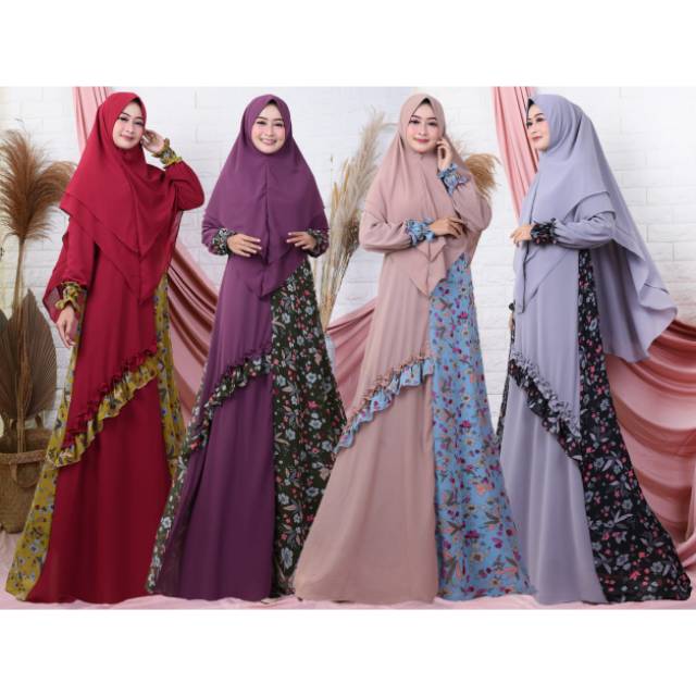 GAMIS FULL CERUTY MOTIF TERBARU MURAH | PUSAT GROSIR GAMIS SYAR'I CERUTY | @vinahijabstore