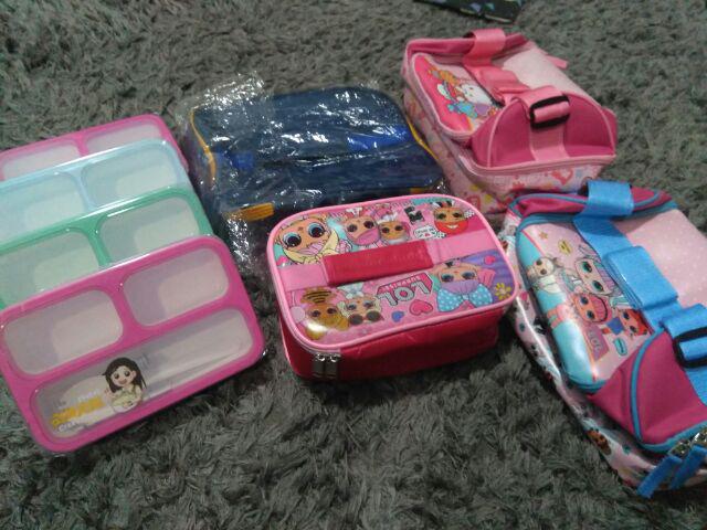 Tas Bekal Smiggle Medium Standard / Lunchbag 2 Susun Foil Tahan Panas Muat Lunch Box Yooyee Kecil