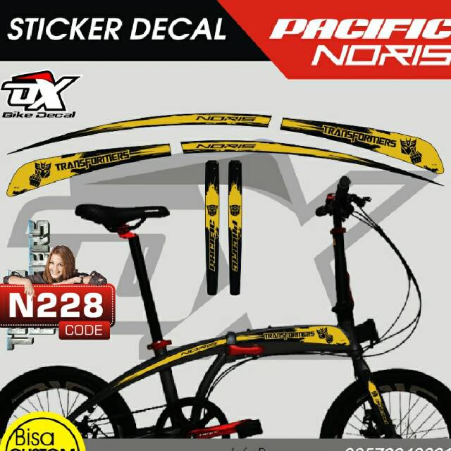 Stiker decal facific noris seri 228 ready stock