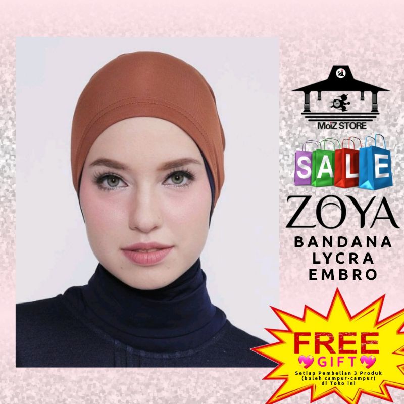 Ciput Jilbab Bandana Lycra Embro Zoya / Ciput Ninja Murah / Ciput Zoya Murah / Ciput Promo Zoya