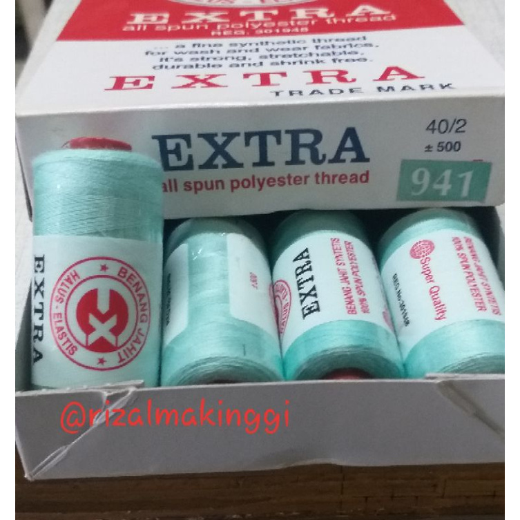 benang jahit extra hijau (941)500 yards