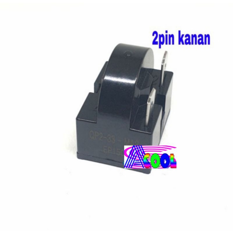 Relay Kulkas 2pin Kanan Kanan/PTC Rilay 2 Kaki/Relai/Rilai Kulkas