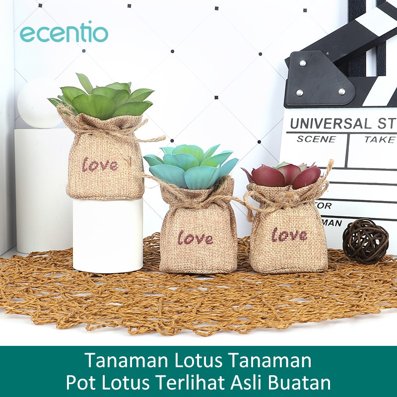 

Ecentio Tanaman teratai segar buatan tanaman lotus hias untuk dekorasi rumah dan kantor