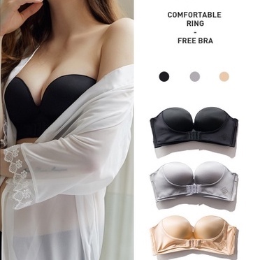 KINDSTORE❤ | [MULHERA-BRA] bralette underwear seamless Tanpa Kawat/Bra Tanpa Tali Bra Super Push Up Strapless Bra