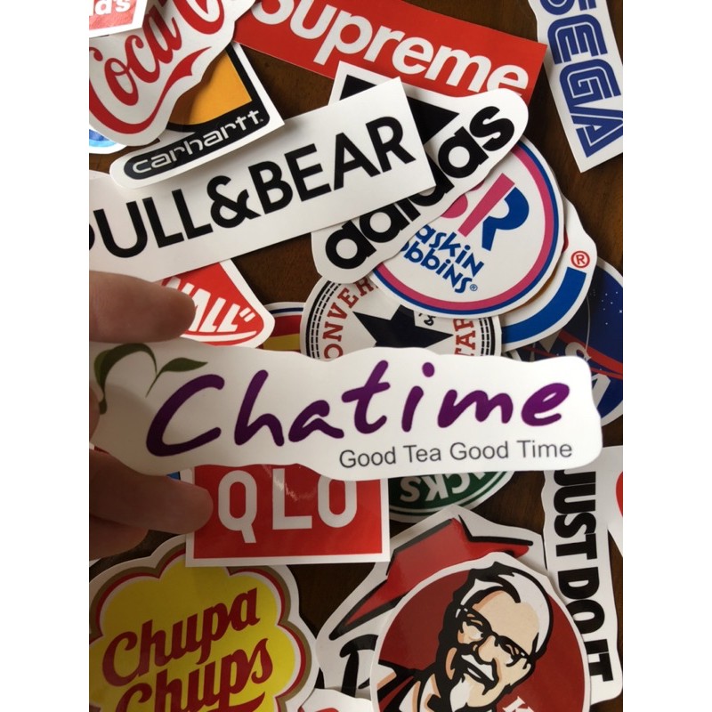 stiker sticker branded brand logo untuk laptop tumblr koper coolcase helm