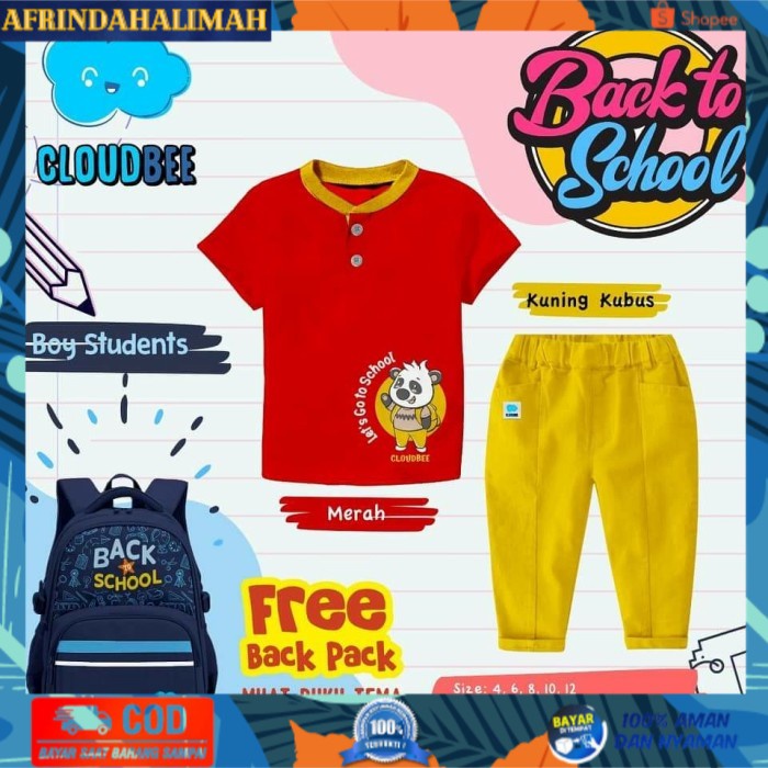 

TERBARU, TERMURAH- Cloudbee Set Back To School - D, 8