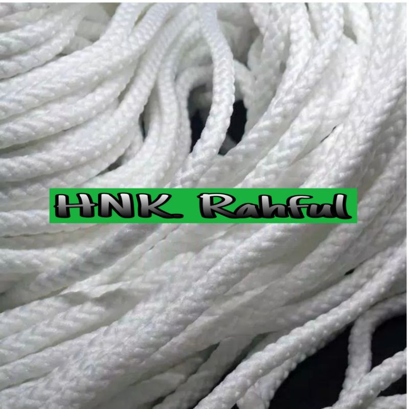 Tali Sumbu Kepang Putih 6 Mm Meteran