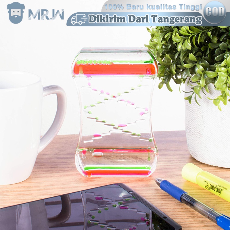 Motion Bubble Drip Oil Hourglass Jam Pasir Tetesan Minyak Hiasan Rumah