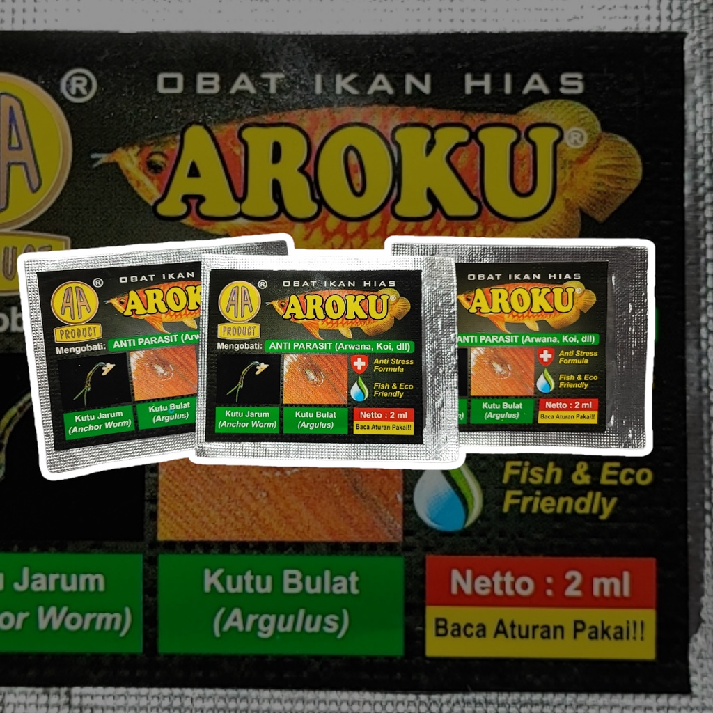 AKARI AROKU Obat Anti Kutu Parasit Jarum Bulat Arowana Arwana