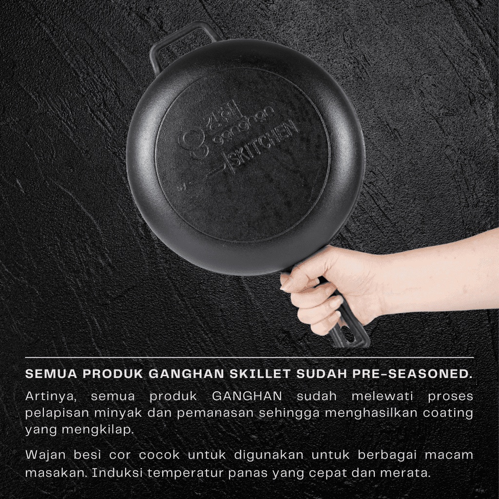 Cast Iron Pan - Stella Wok | 100% Pure wajan cast iron