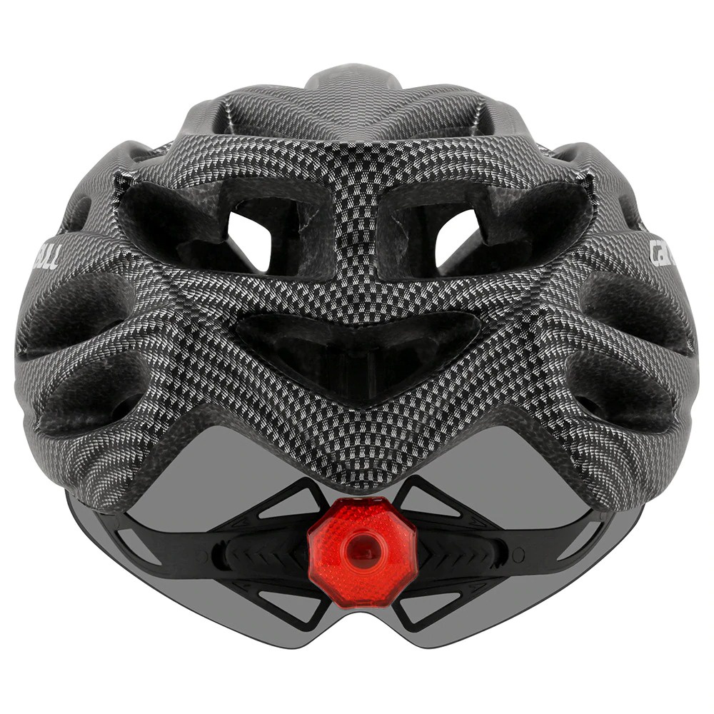 CAIRBULL Helm Sepeda Powermeter MTB Breathable Cycling Helmet Visor Removable Lens - CB26 - Black Wh