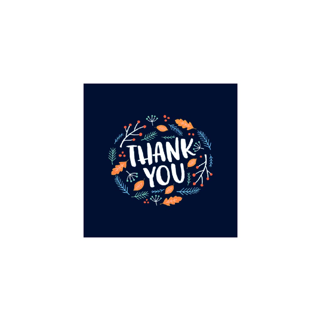 

[Bisa Bayar Ditempat] 70 pcs Thank you card / stiker thank you ukuran 6x6 cm TKC-R8
