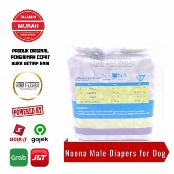 Noona Pets Male Diapers For Dogs Popok Pampers Anjing Jantan