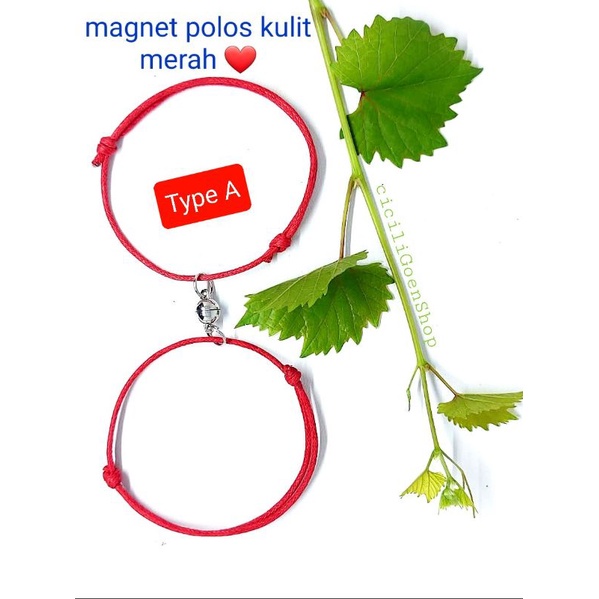 GELANG MAGNET SET VARIASI COUPLE Inisial murah viral ajustable rope custom initial free 1 huruf