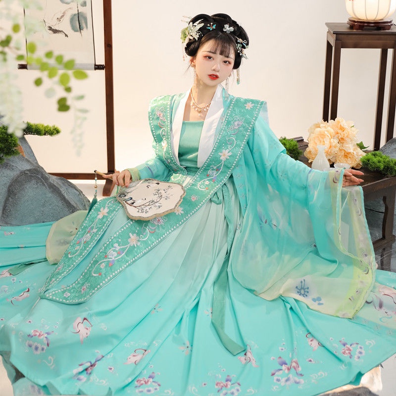 Women's Han Chinese clothing big sleeve wedding men and women Lotus crane language Chinese tradition