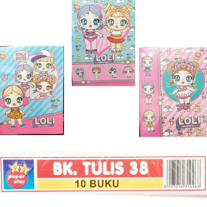 

Buku Tulis Paper Star 38 Lembar Motif LOL LOLI - 10 Buku Kode 443