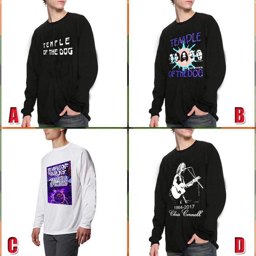 TEMPLE OF THE DOG Grunge Chris Cornell Kaos Tangan Panjang