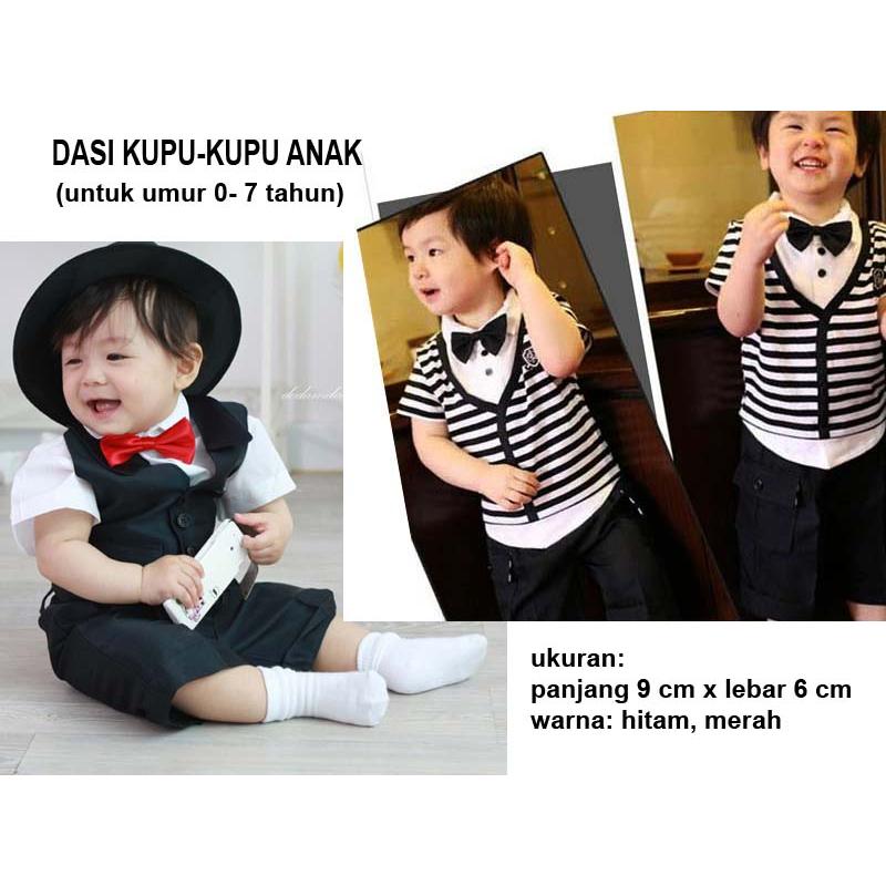 Dasi Anak Kupu-Kupu Satin Warna Warni Dengan Pengatur Besar Kecil Kids Tie Baby Bow Tie