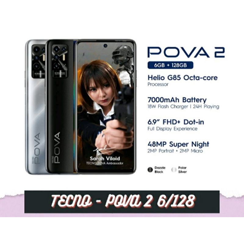 Handphone Tecno - Pova 2 6GB/128GB