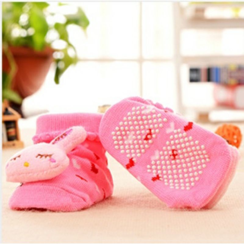 ~ PIYOSHI08 ~ Kaos Kaki Anak Bayi Anti Slip Kids Socks Motif Boneka 3D Lucu MA76