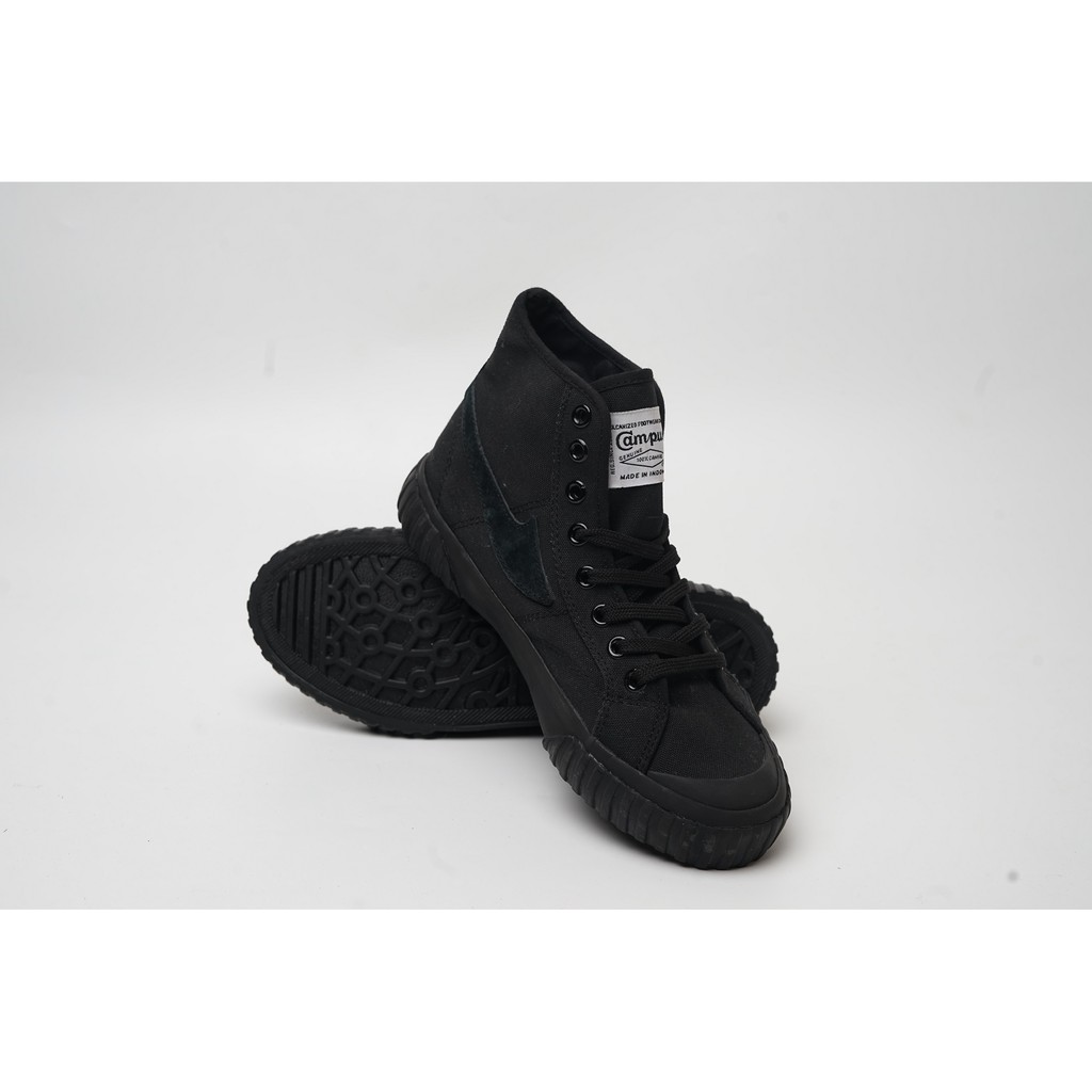 Sepatu Campuss Semesta Hi Cut Full Black Sneakers Vulcan