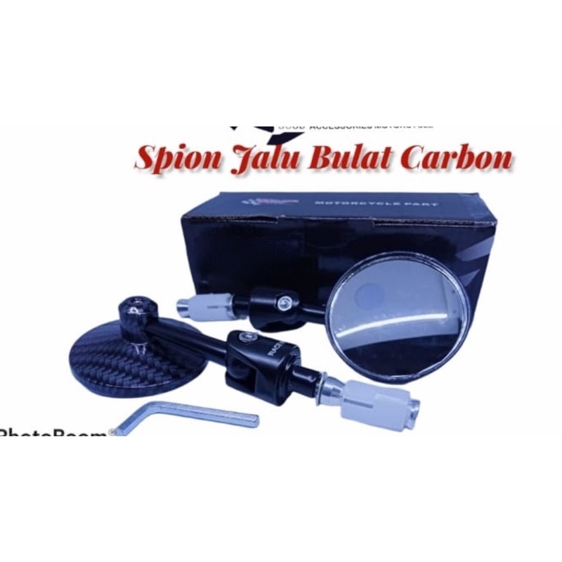 SPION JALU BULAT CARBON SPION JALU BAR END BEAT VARIO SCOOPY NMAX LEXI AEROX PCX XMAX-Hitam carbon