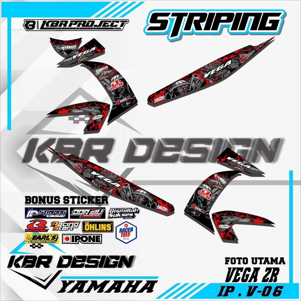VEGA ZR (COD) STICKER STRIPING VARIASI MOTOR VEGA ZR.06