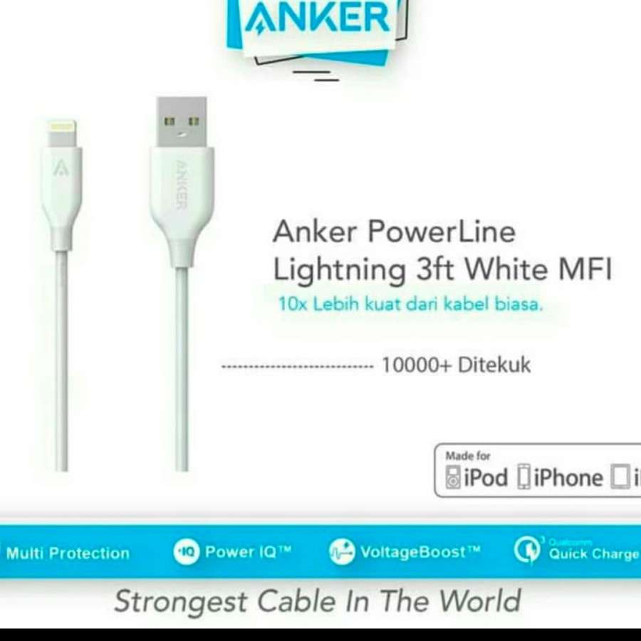 kabel data Anker IPHONE Pawer line+ll high speed 3ft/0.9m