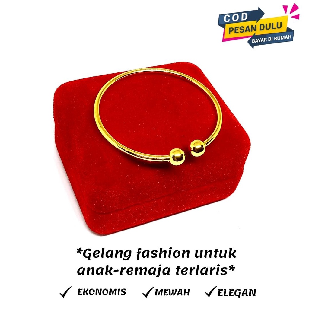 GELANG ANAK WARNA EMAS,BAHAN LAPIS TEMBAGA KUALITAS SUPER,TIDAK MUDAH BERKARAT,EKONOMIS,MEWAH DAN ELEGANT