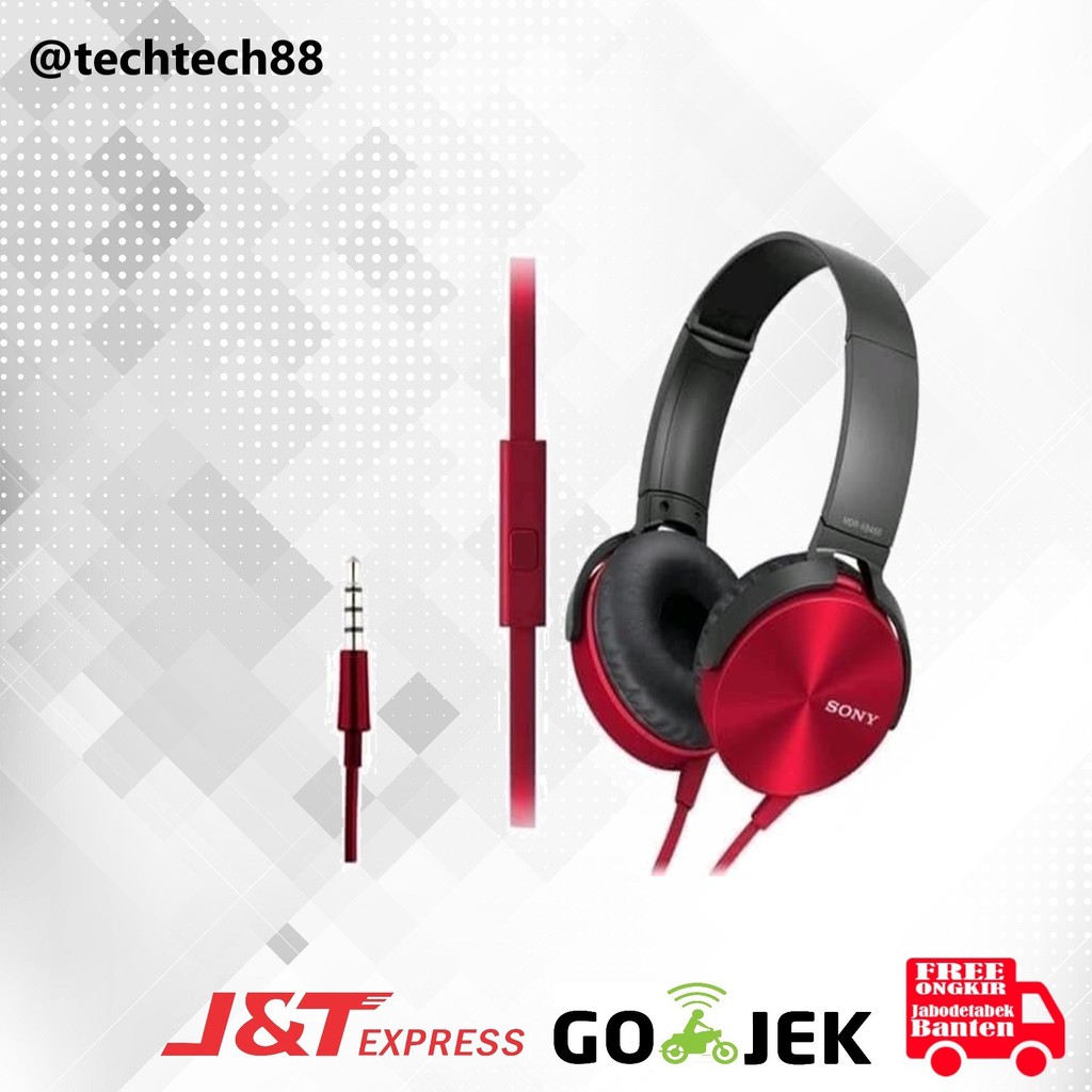 HEADPHONE SONY MDR-XB450AP / HEADSET BANDO SONY XB 450 / EXTRA BASS