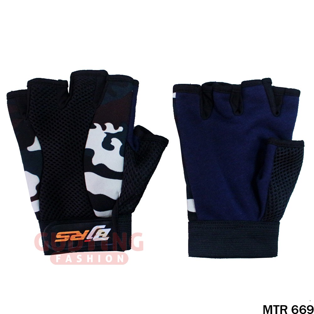 Sarung Tangan Motor Setengah Jari Loreng - MTR 669
