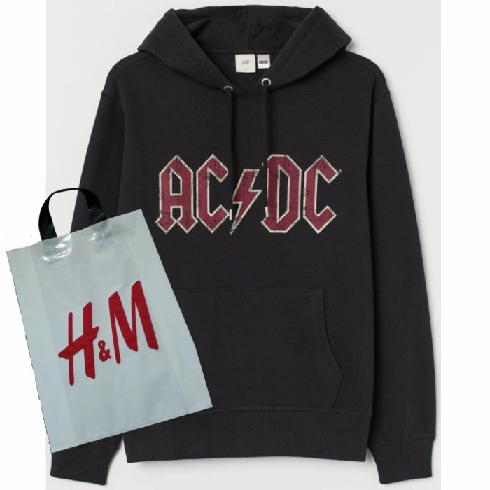 Hoodie HnM ACDC ORIGINAL PRIA WANITA SIZE M L XL