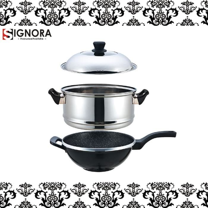 SIGNORA New Steam Wok 32 CM + Bonus Kategori 3