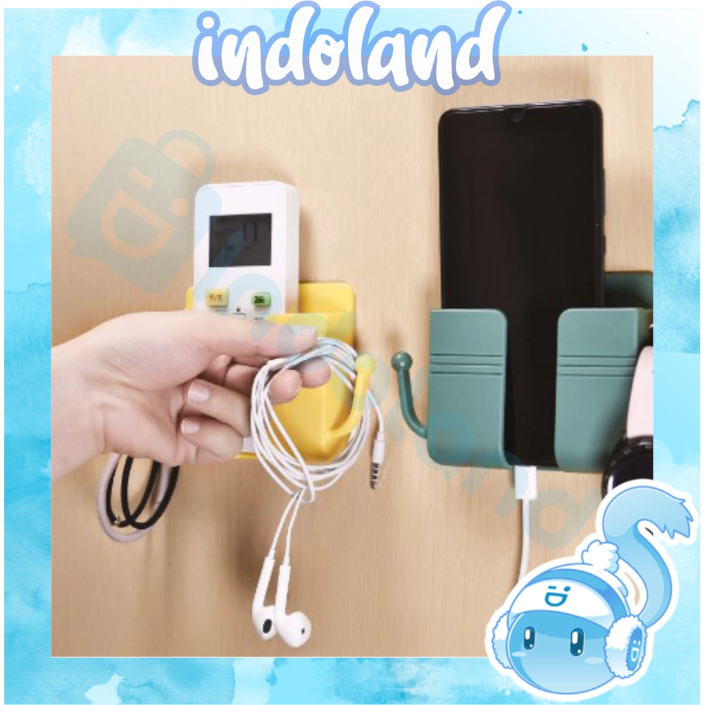 ☀ INDOLAND ☀ R580 Rak Hanger HP Dinding Holder Charger Tembok Tempat Handphone Remote