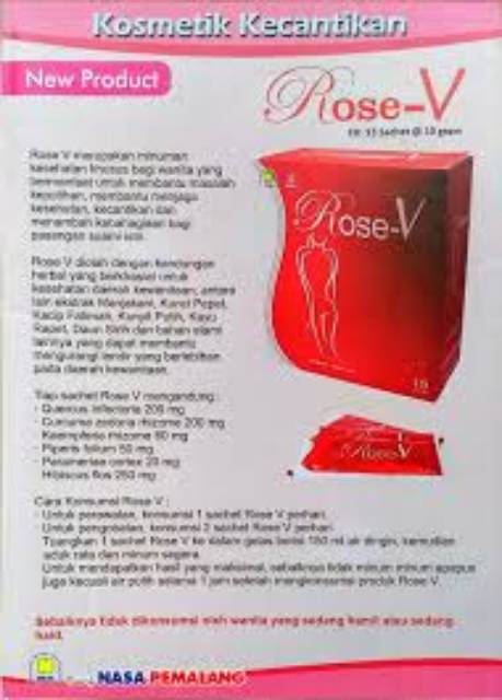 ROSE V ORIGINAL NASA, MINUMAN MENYEMBUHKAN KEPUTIHAN, PENCEGAH KANKER SERVIKS, PEMBERSIH VAGINA