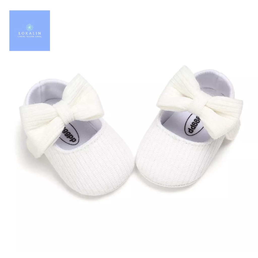 Sepatu Prewalker Perempuan Pita R-Baby Shoes 0-14 Bulan