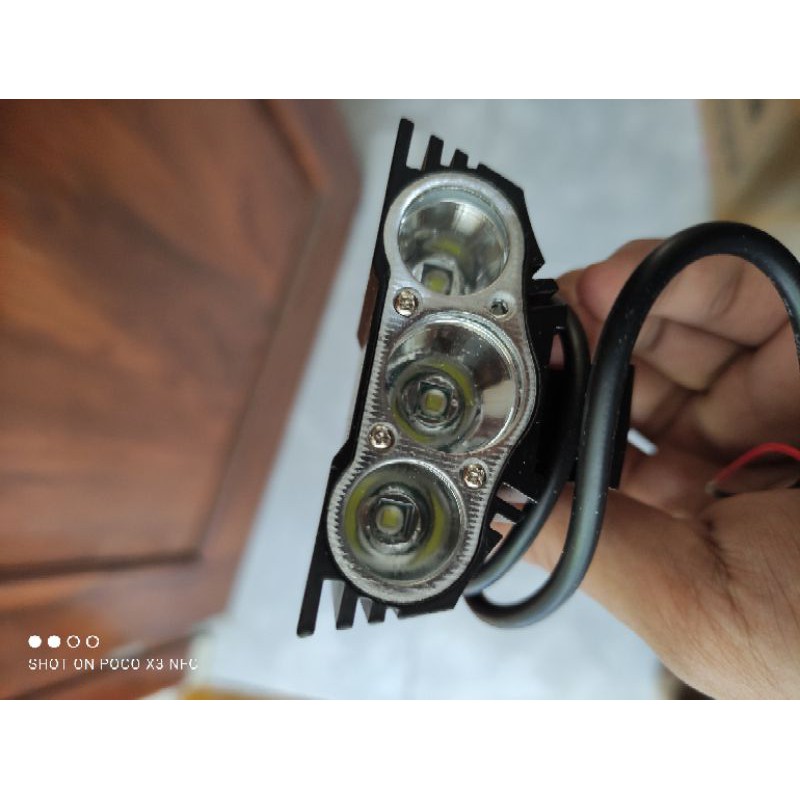 LAMPU DEPAN LED VARIASI RX KING MODEL OWL 3 MATA