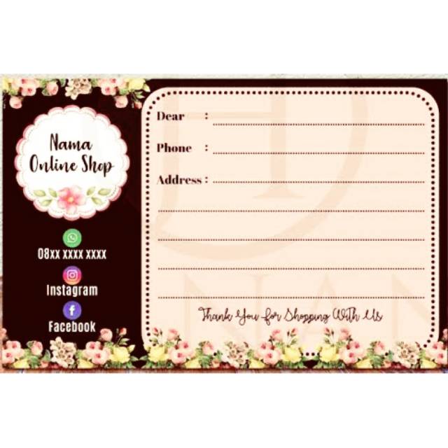 KERTAS BUFALLO COSTUM NAMA OLSHOP