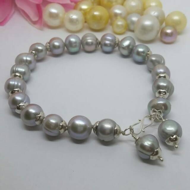 Gelang perak mutiara lombok