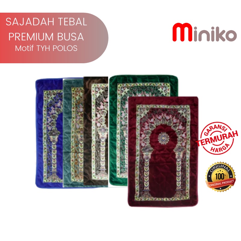 Sajadah Dewasa Jumbo Empuk 110 X 70 CM - Sajadah Turki Original Tebal Empuk Variasi TYH Polos