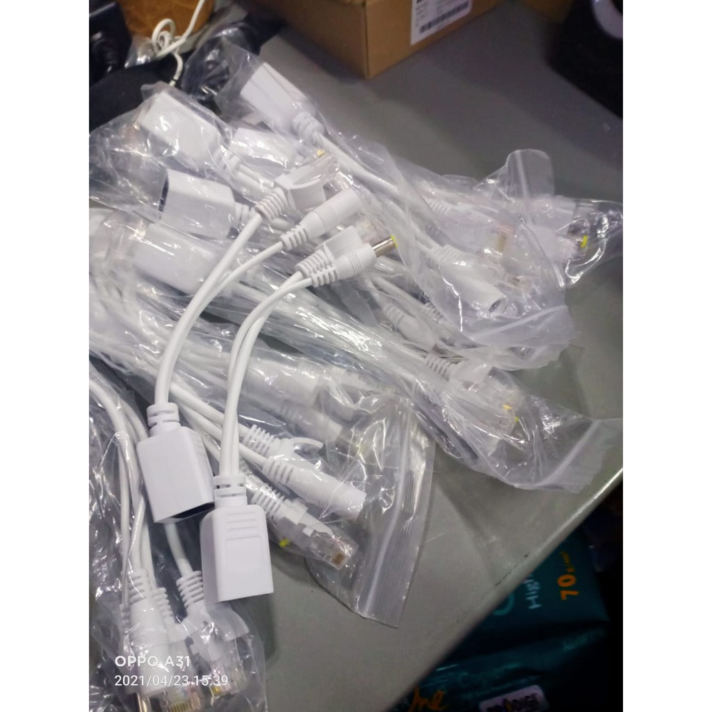 Kabel POE Splitter, Compatible for IP Camera, CCTV, Network, LAN Tools, DLL