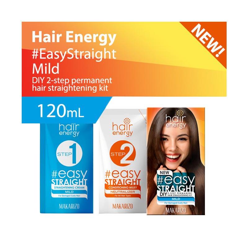 MAKARIZO Easy Straight DIY Kit | Pelurus Rambut EasyStraight | Mild Medium Strong 80 120 (KIM)