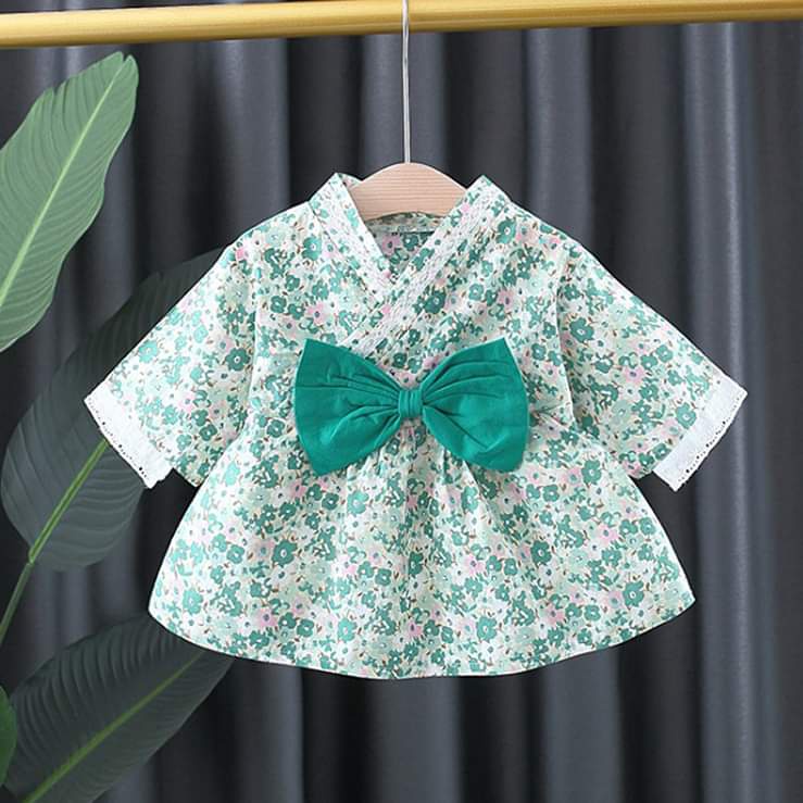 Kimono Baby Dress Flower Sakura Ribbon