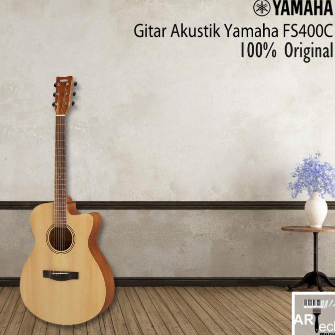 Gitar Akustik Yamaha Fs 400C Original /Fs400C/Fs 400 C Acoustic Guitar Hiyaach