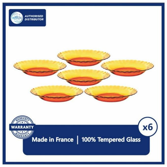 >>>>>] PIRING MAKAN DURALEX ASLI 9" / DURALEX Glass Amber Dinner Plate