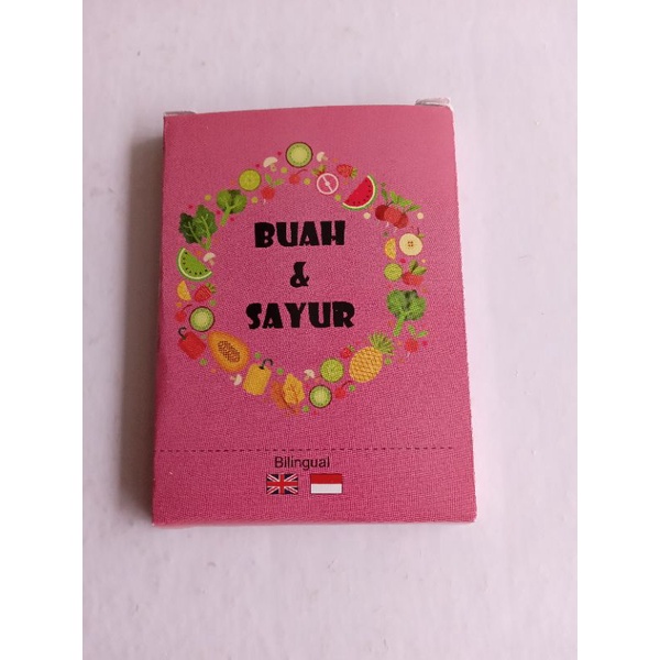 flash card kartu buah dan sayur