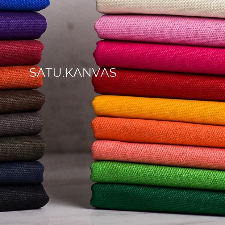 Kain KANVAS polos / bahan kain tas / kanvas
