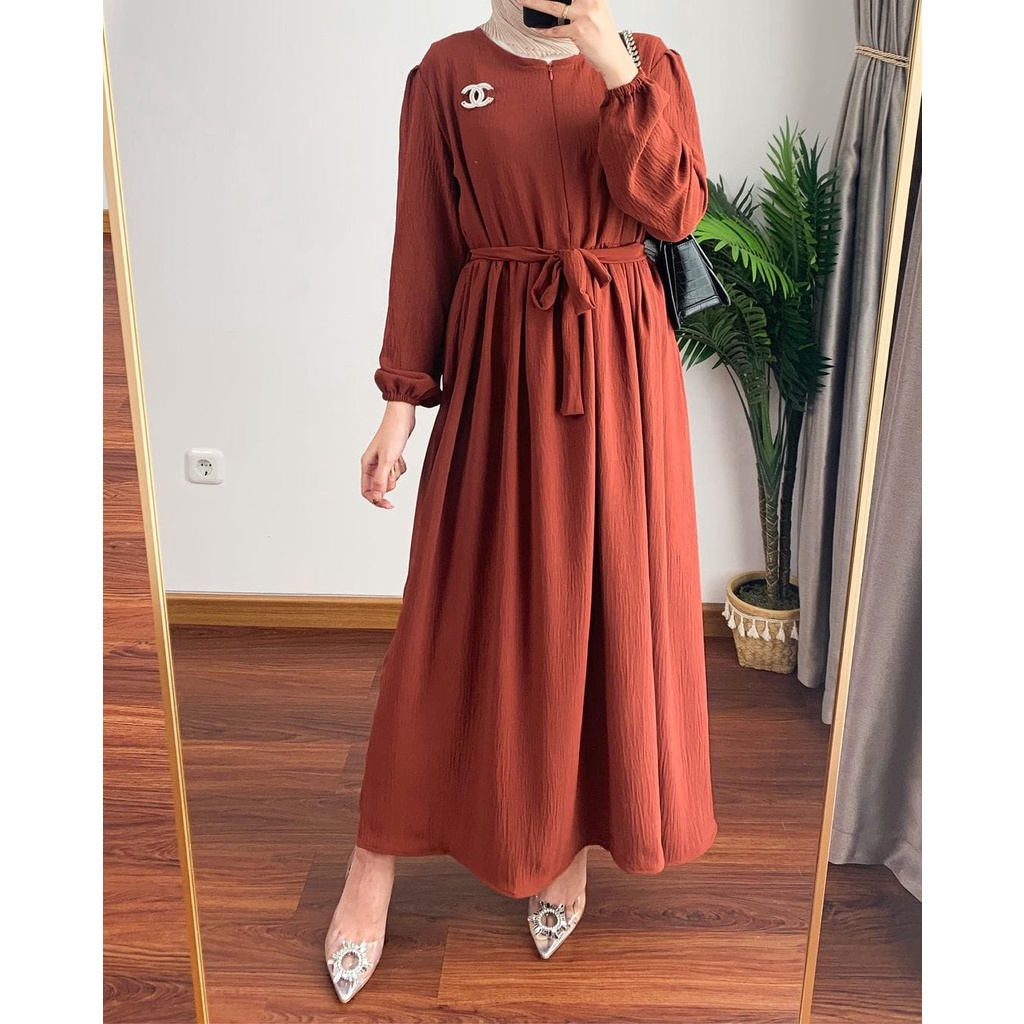 COD- Liana Midi Dress / Dress Muslim Terbaru 2022 / Long Dress Murah Kekinian / Outfit Muslim Wanita