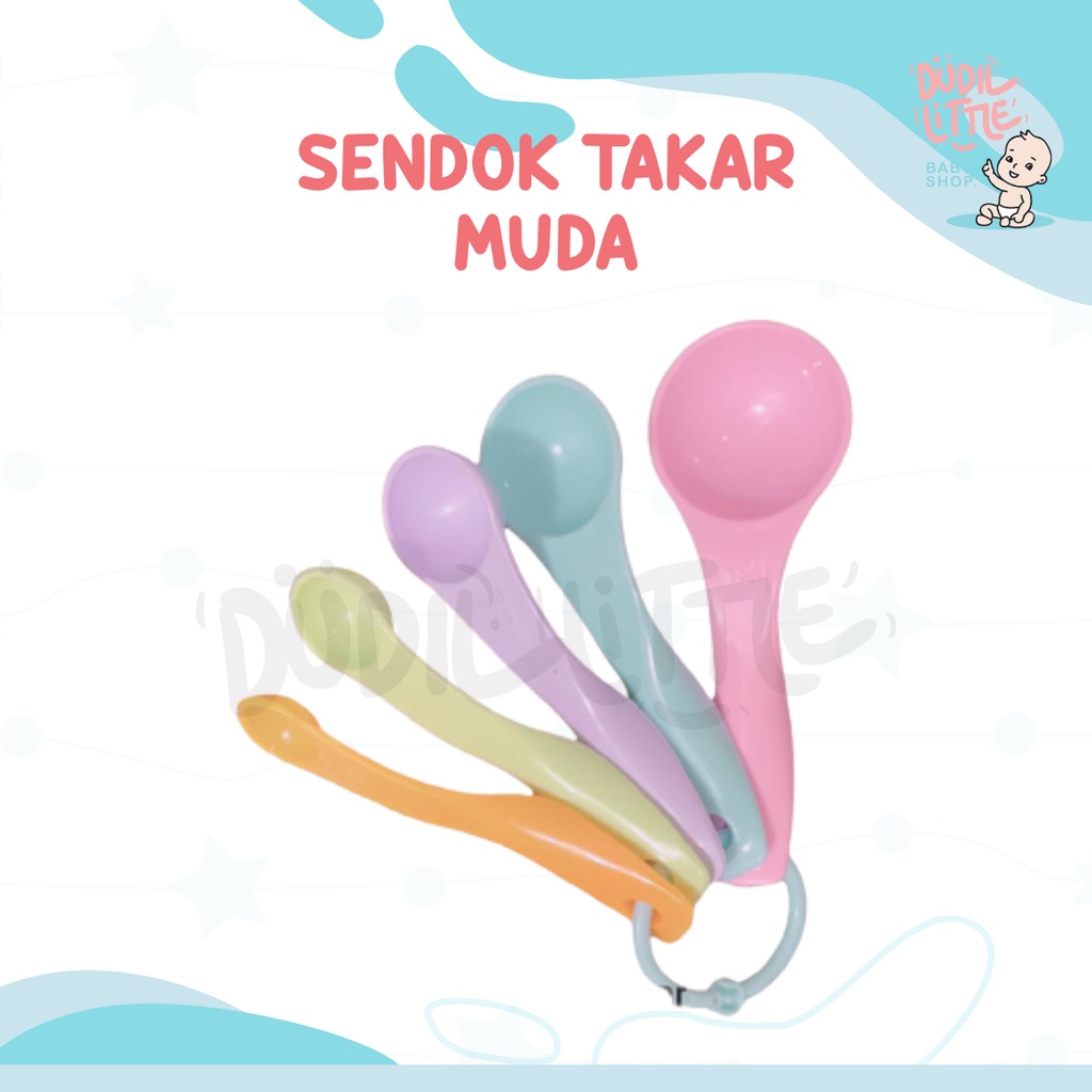 SENDOK TAKAR SET ISI 5 PCS SENDOK DAPUR SENDOK  DENGAN 5 UKURAN DAN 5 WARNA